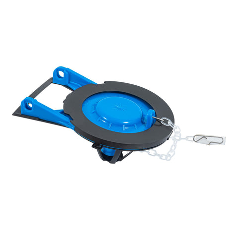 Sapo 3' para WC, PVC, azul, cadena plástica, FOSET | SA-010 | 40172