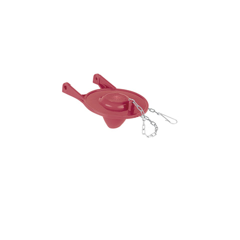 Sapo 3' para WC, silicona, rojo, cadena inox, FOSET | SA-011 | 40173