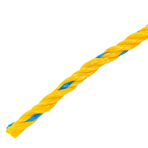 Metro de cuerda amarilla de polipropileno 6mm, carrete 920m | CUE-06M | 40175