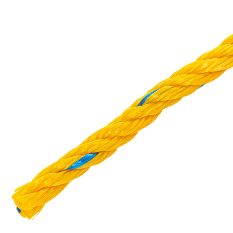 Metro de cuerda amarilla de polipropileno 11mm, carrete 360m | CUE-11M | 40178