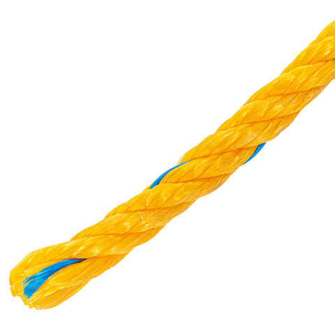Metro de cuerda amarilla de polipropileno 13mm, carrete 390m | CUE-13M | 40179