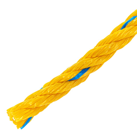 Metro de cuerda amarilla de polipropileno 16mm, carrete 264m | CUE-16M | 40180
