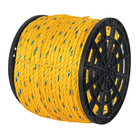 Metro de cuerda amarilla de polipropileno 19mm, carrete 198m | CUE-19M | 40181