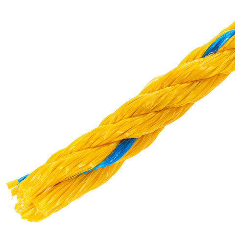 Metro de cuerda amarilla de polipropileno 19mm, carrete 198m | CUE-19M | 40181