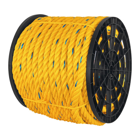 Metro de cuerda amarilla de polipropileno 25mm, carrete 102m | CUE-25M | 40182