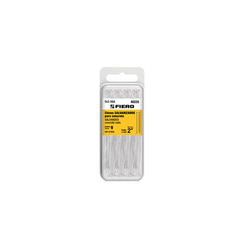 Blíster con 20 clavos galvanizados para concreto 2', FIERO | CLC-2GA | 40225