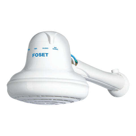 Regadera eléctrica, 4 temperaturas, 16.5cm, blanca, FOSET | REGEL-6 | 40237