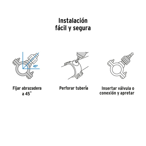 Abrazadera para toma domiciliaria PP 2-1/2' x 1/2', FOSET | ATD-2 1/2 | 40713
