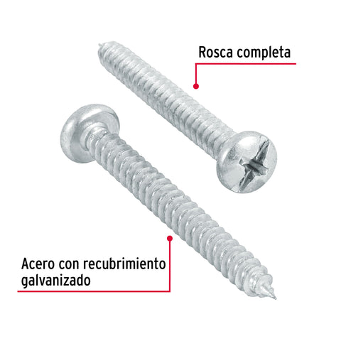Blíster con 10 pijas para lámina, #8 x 1-1/2', FIERO | PILA-8X1-1/2A | 40730