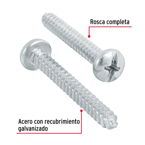 Blíster con 8 pijas para lámina, #10 x 1-1/2', FIERO | PILA-10X1-1/2A | 40731