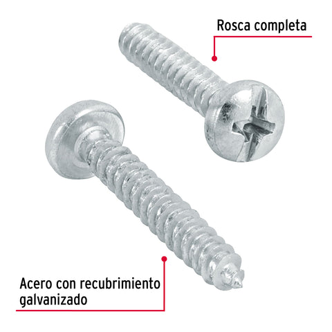 Blíster con 14 pijas para lámina, #8 x 1', FIERO | PILA-8X1A | 40732
