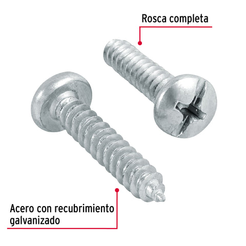 Blíster con 10 pijas para lámina, #10 x 1', FIERO | PILA-10X1A | 40733