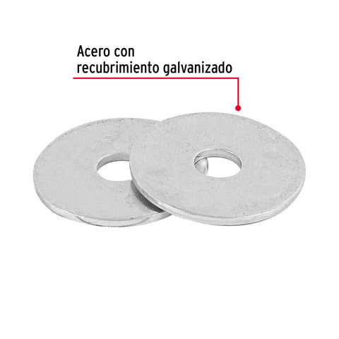 Blíster con 35 arandelas planas de 3/16', FIERO | ARA-3/16A | 40750