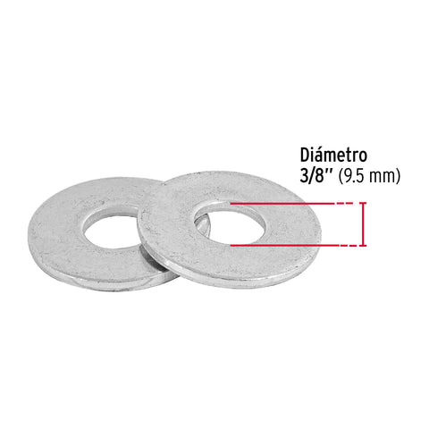 Blíster con 14 arandelas planas de 3/8', FIERO | ARA-3/8A | 40753