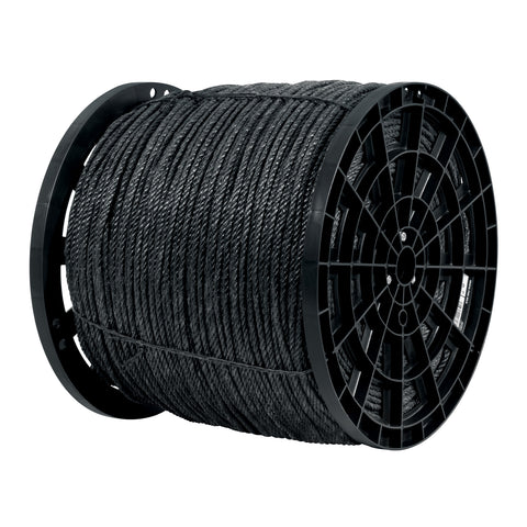 Kilo de cuerda negra de polipropileno 6 mm, carrete 20kg | CUE-06NK | 40763