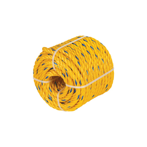 Metro cuerda amarilla de polipropileno 16mm, rollo 9m | CUE-161M | 40993