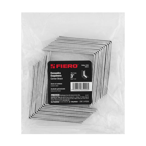 Bolsa con 24 escuadras esquineras 3' x 3', FIERO | EESQ-3 | 41034