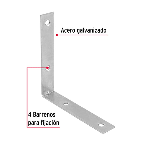 Bolsa con 24 escuadras esquineras 4' x 4', FIERO | EESQ-4 | 41036