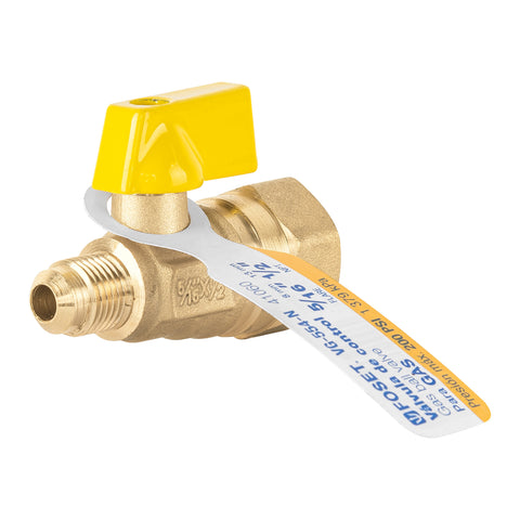 Válvula de control de latón para gas, 5/16' x 1/2', FOSET | VG-554-N | 41060