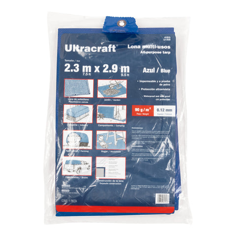 Lona de polietileno 2 x 3 m, azul, 90 g/m2, ULTRA | LU-2030 | 41915