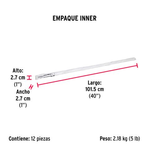 Varilla roscada de 1 m x 1/4', FIERO | VARO-1/4 | 42411