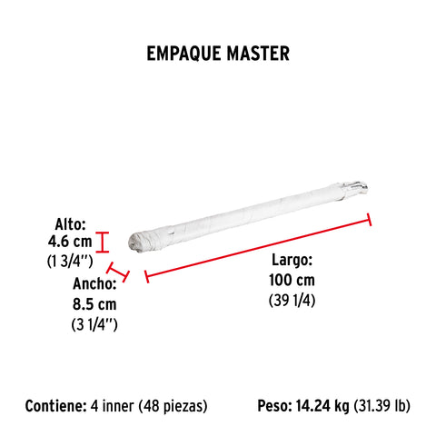 Varilla roscada de 1 m x 5/16', FIERO | VARO-5/16 | 42412