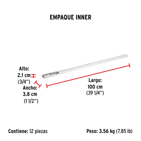 Varilla roscada de 1 m x 5/16', FIERO | VARO-5/16 | 42412