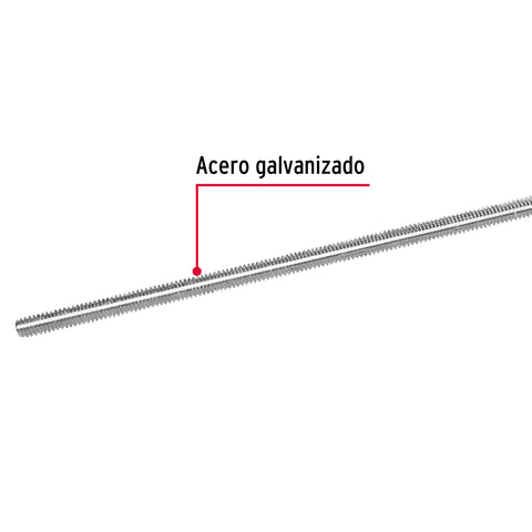 Varilla roscada de 1 m x 3/8', FIERO | VARO-3/8 | 42413
