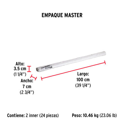 Varilla roscada de 1 m x 3/8', FIERO | VARO-3/8 | 42413