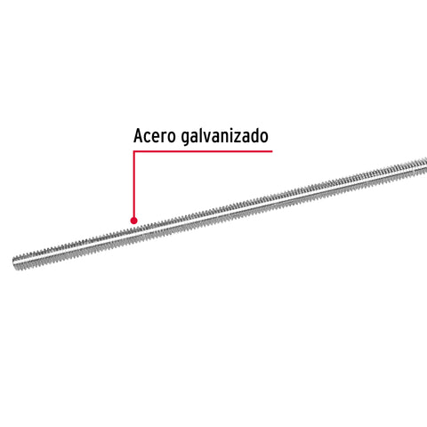 Varilla roscada de 1 m x 7/16', FIERO | VARO-7/16 | 42414