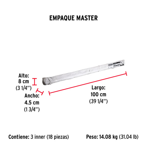 Varilla roscada de 1 m x 1/2', FIERO | VARO-1/2 | 42415