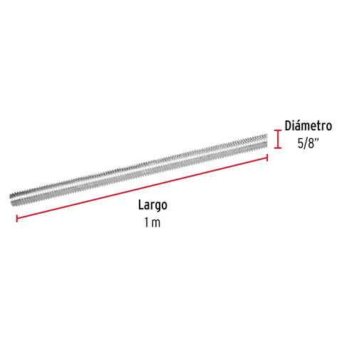 Varilla roscada de 1 m x 5/8', FIERO | VARO-5/8 | 42416