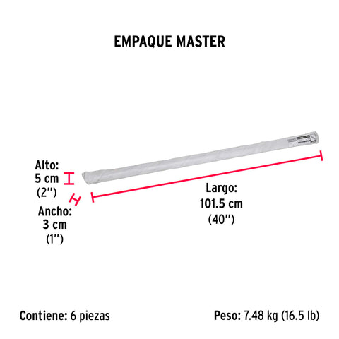 Varilla roscada de 1 m x 5/8', FIERO | VARO-5/8 | 42416