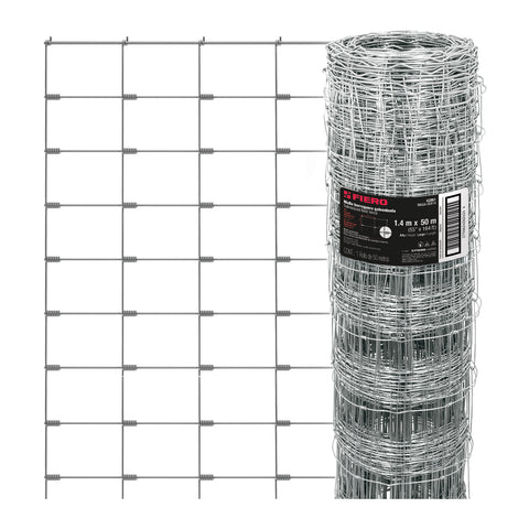 Rollo malla borreguera, 1.4m x 50m acero galvanizado, 28kg | MAGA-50X14 | 42861