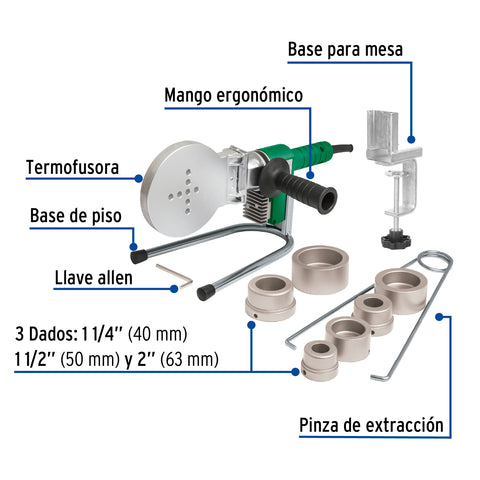 Termofusora de 1000 W para PPR, FOSET | CV-TER10 | 43011