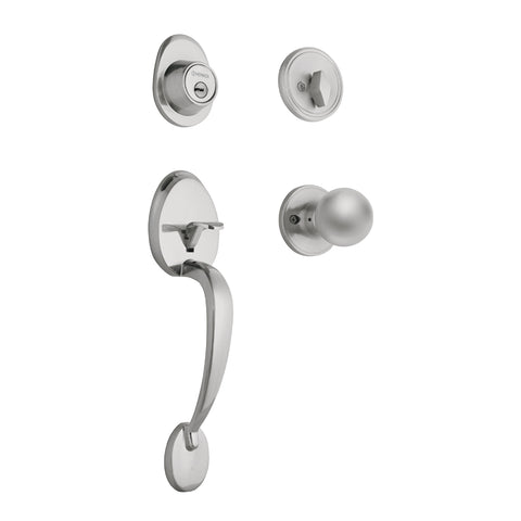 Jaladera y perilla, Lugo llave-mariposa, cromo mate, HERMEX | CEP-31PJ | 43025