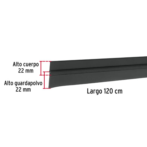 Guardapolvo fijo de 120 cm, negro, HERMEX | GUPO-120N | 43037