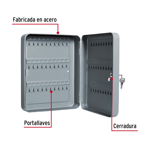 Caja con 60 ganchos para llaves, HERMEX | CALLA-60 | 43069