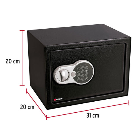 Caja de seguridad electrónica, chica, HERMEX | CASE-31 | 43080