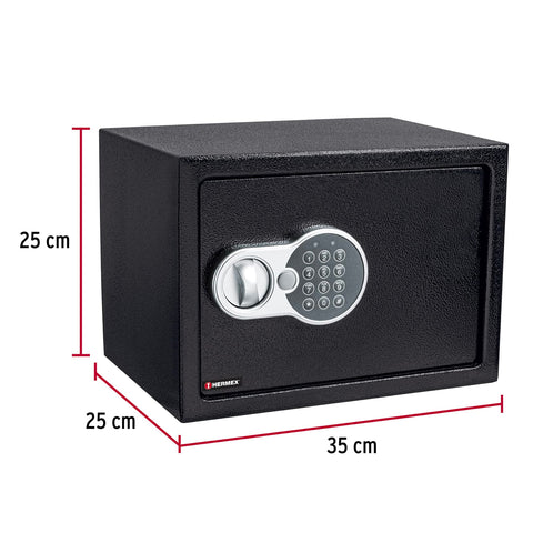 Caja de seguridad electrónica, mediana, HERMEX | CASE-35 | 43081