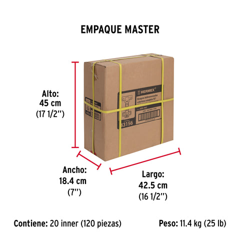 Bolsa c/2 bisagras bidimensionales de 95° cobertura completa | BIDI-95C | 43156