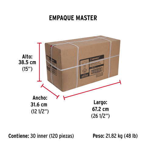 Bolsa c/2 bisagras bidimensionales de 135° cobertura interna | BIDI-135 | 43162