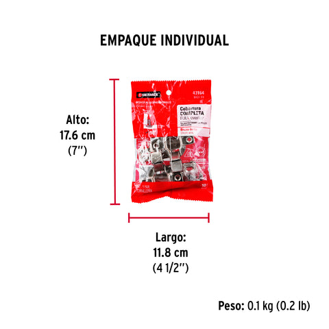 Bolsa c/2 bisagras bidimensionales de brazo corto,c completa | BIDI-FF | 43164