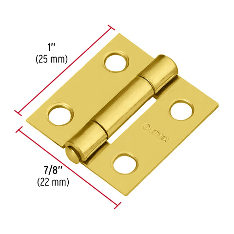 Bisagra rectangular 1' acero latonado, HERMEX | BR-101 | 43192