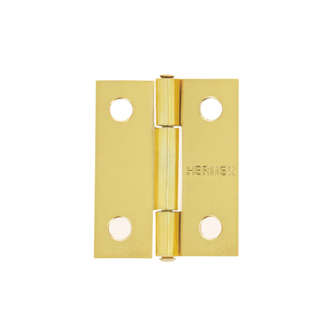 Bisagra rectangular 1-1/2' acero latonado, HERMEX | BR-151 | 43193