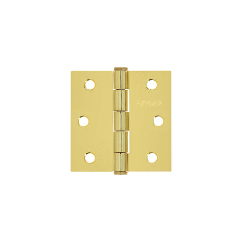 Bisagra cuadrada 2-1/2', latonado, cabeza plana, HERMEX | BC-251P | 43236