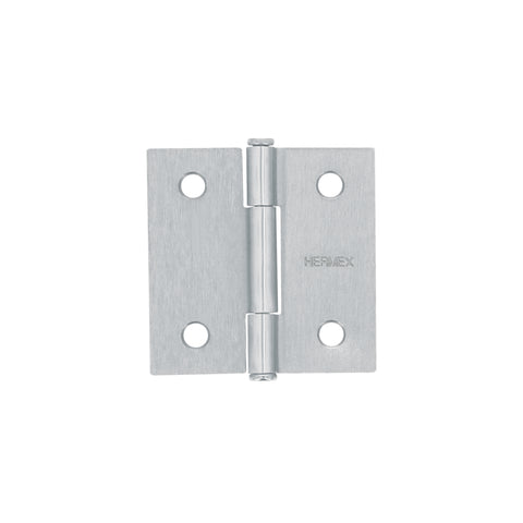 Bisagra cuadrada 2', satinado, cabeza plana, HERMEX | BC-203P | 43259