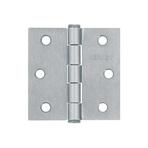 Bisagra cuadrada 2-1/2', satinado, cabeza plana, HERMEX | BC-253P | 43260