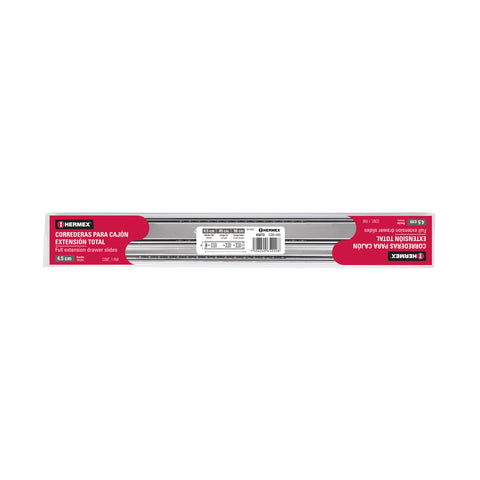 Bolsa con 2 correderas extensión 45 cm p/cajón, ancho 4.5 cm | COR-445 | 43273
