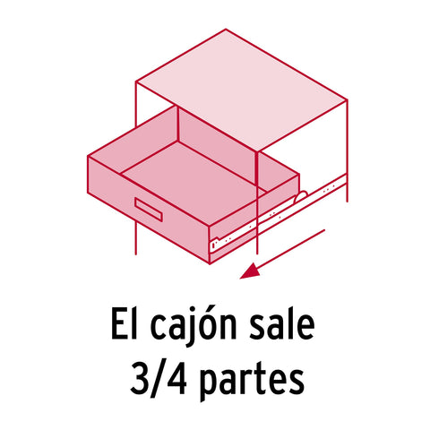 Bolsa con 2 correderas extensión 50 cm p/cajón, ancho 2.5 cm | COR-250 | 43281